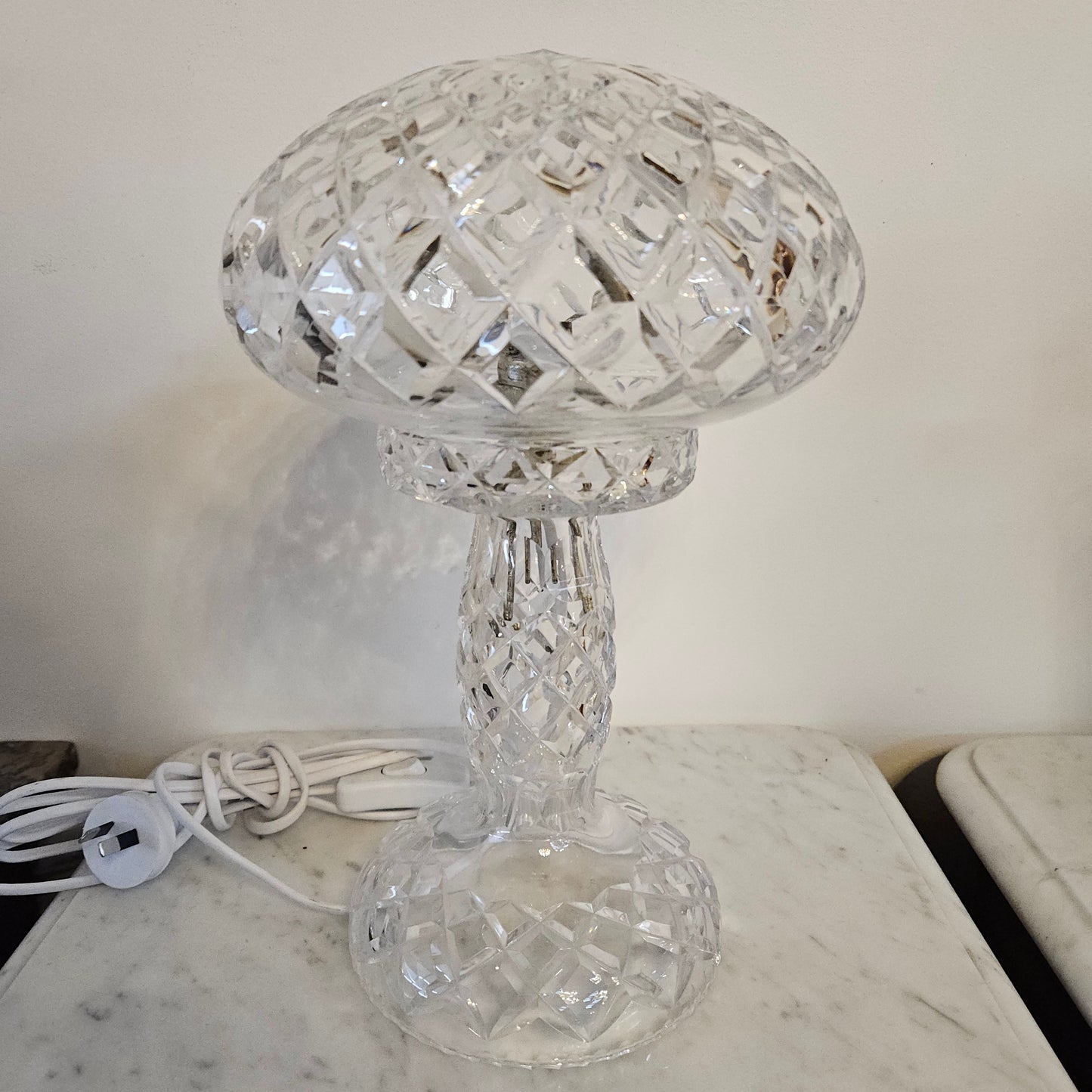 Vintage Bohemian Crystal Boudoir Table Lamp