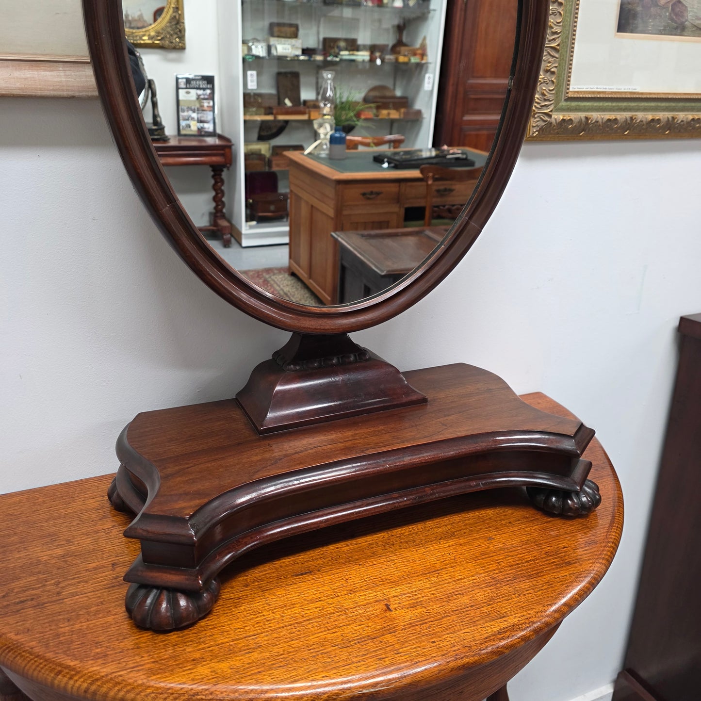 Large Recency Style Mahogany Dressing Table Mirror