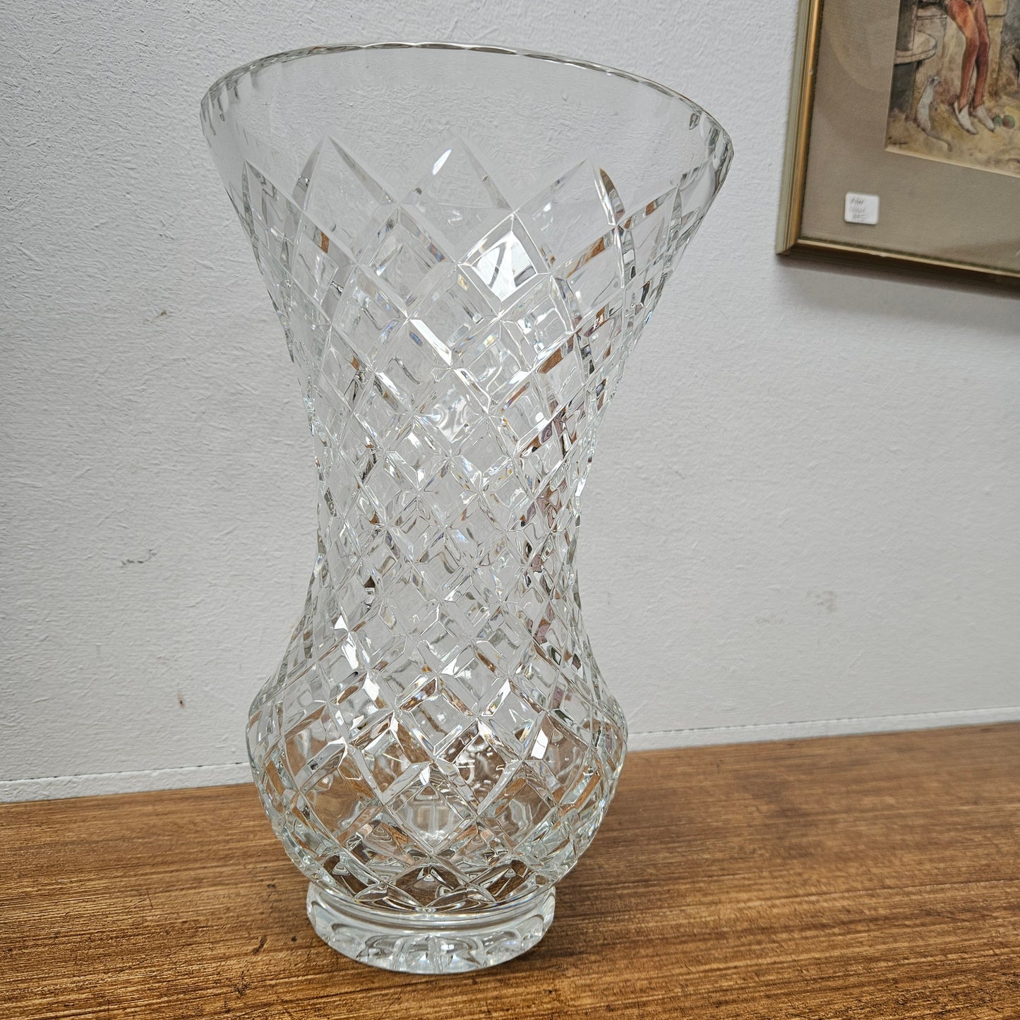 Large Vintage Crystal Vase