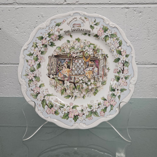 Vintage Royal Doulton Brambly Hedge "The Invitation" Plate Made in England