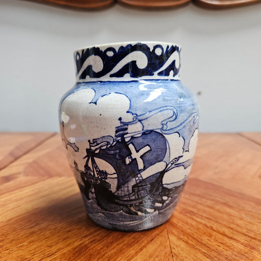 Rare Australian Pottery "Martin Moroney Brisbane" Hand Painted Vase