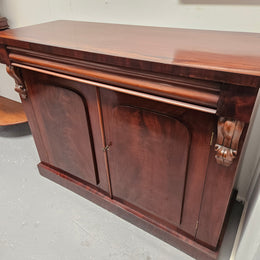 Solid Mahogany Two Door Cabinet With Drawer