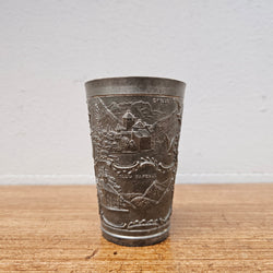 Antique Swiss Pewter Decorated Wine Cup | Antique & Vintage | Moonee Ponds Antiques | Australia Wide Delivery