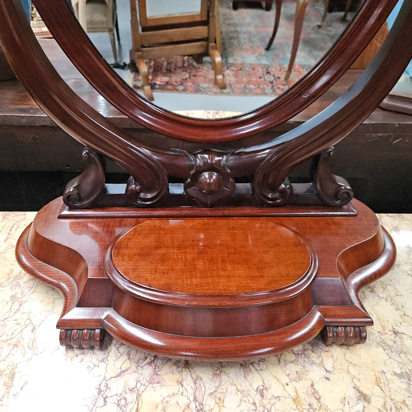 Victorian Mahogany Vanity Mirror