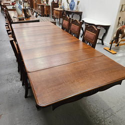 Elegant & Wide French Oak Louis XV Style Extension Table | Antique & Vintage | Moonee Ponds Antiques | Australia Wide Delivery