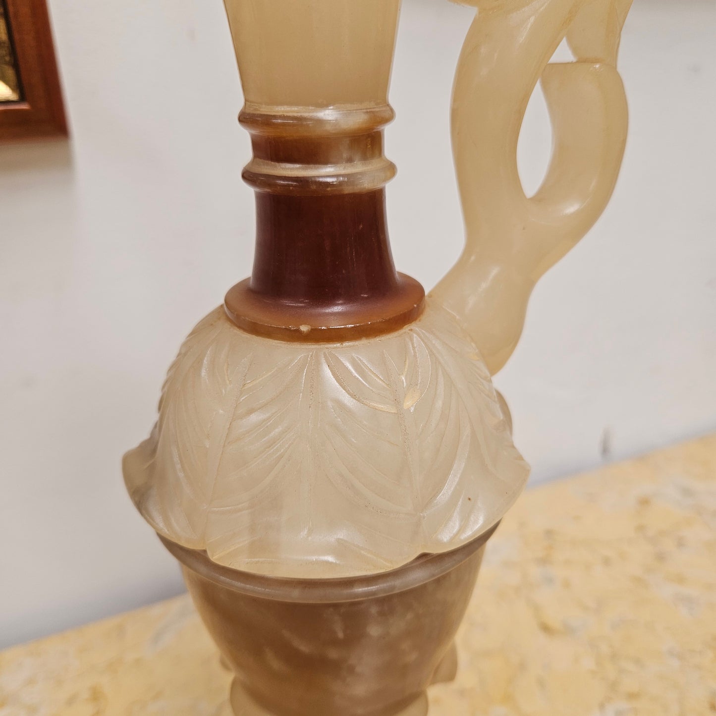 Antique Pair of Alabaster Urns