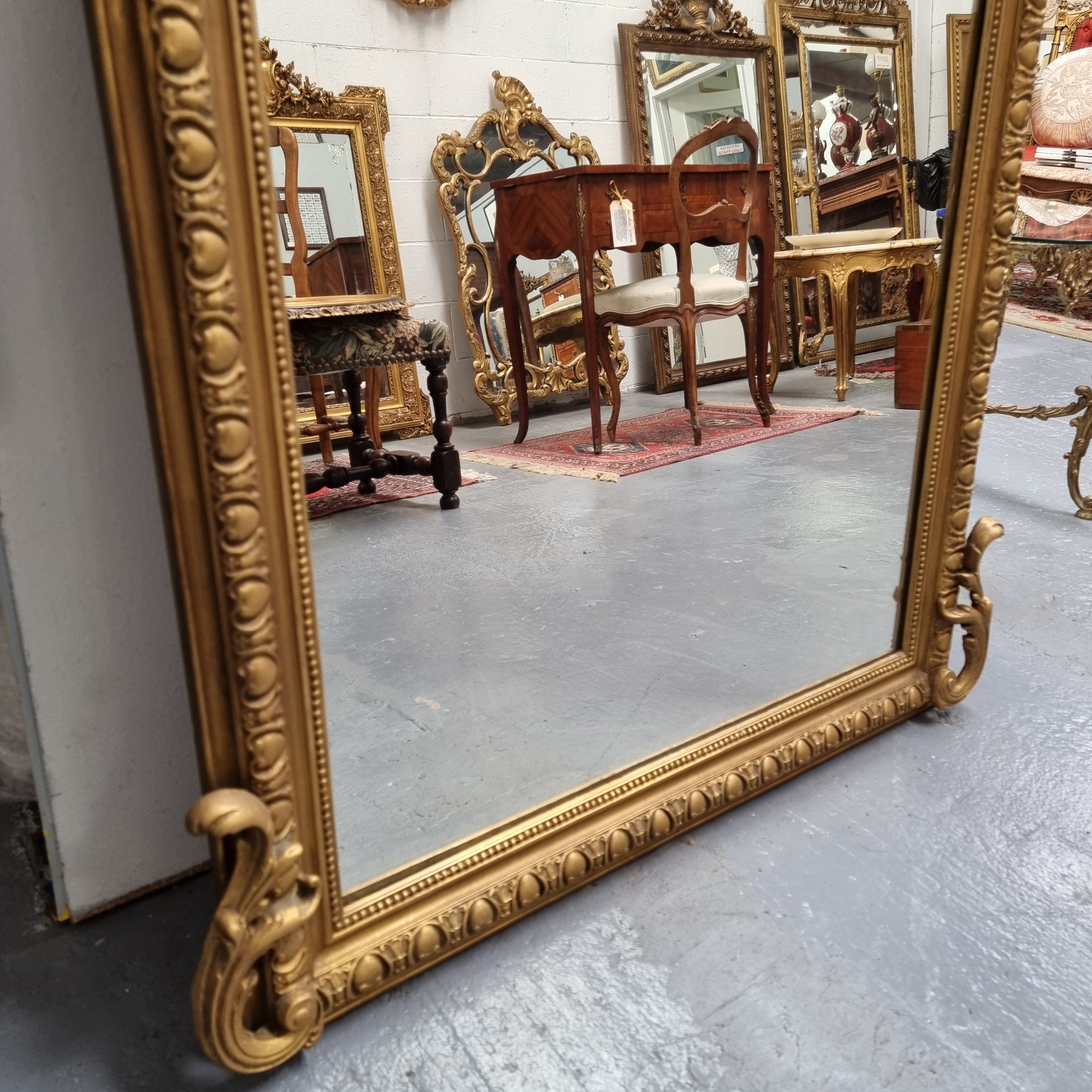 Antique Louis XV Style Mantle Mirror