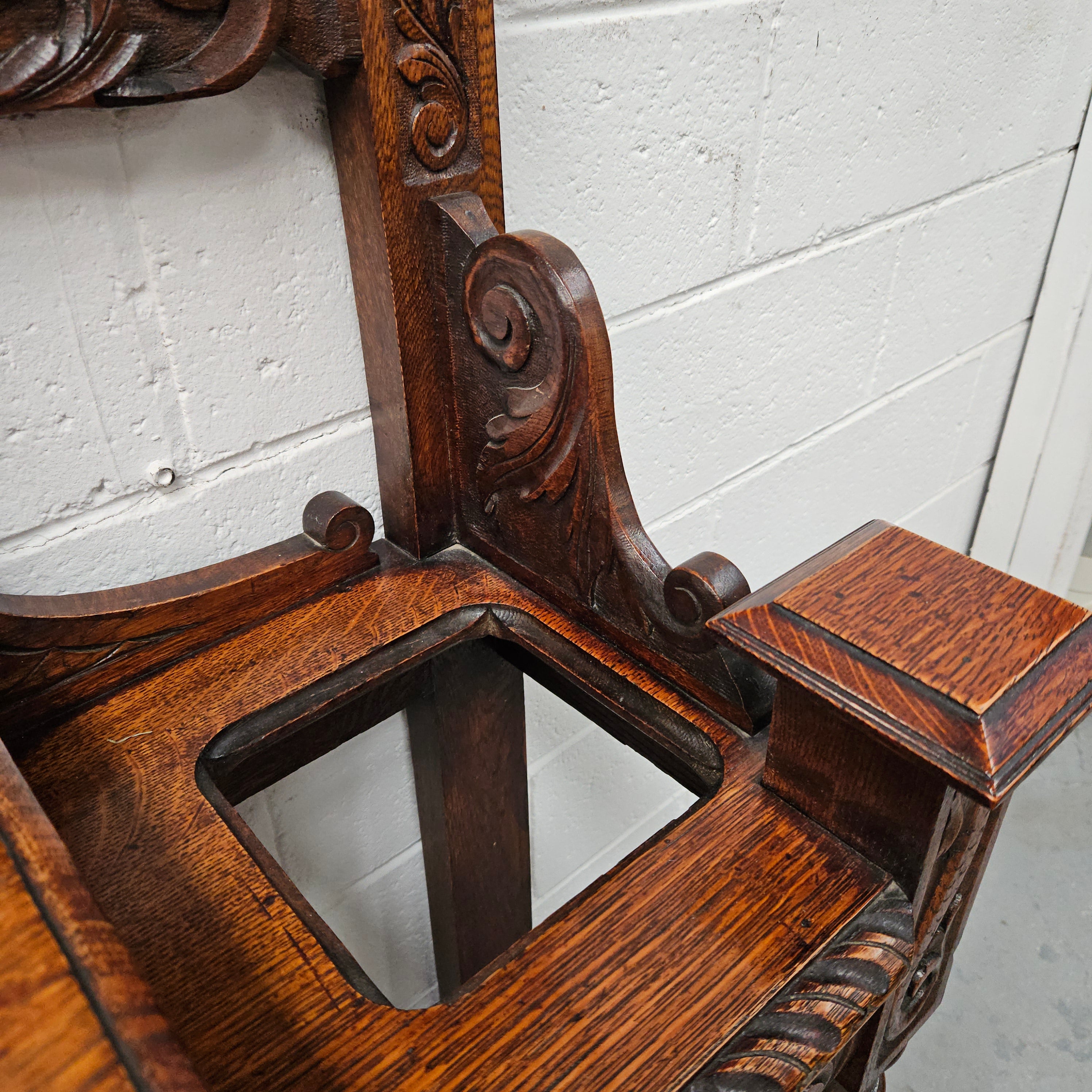 English Oak Gothic Style Hallstand | Antique & Vintage | Moonee Ponds Antiques | Australia Wide Delivery