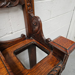 English Oak Gothic Style Hallstand | Antique & Vintage | Moonee Ponds Antiques | Australia Wide Delivery