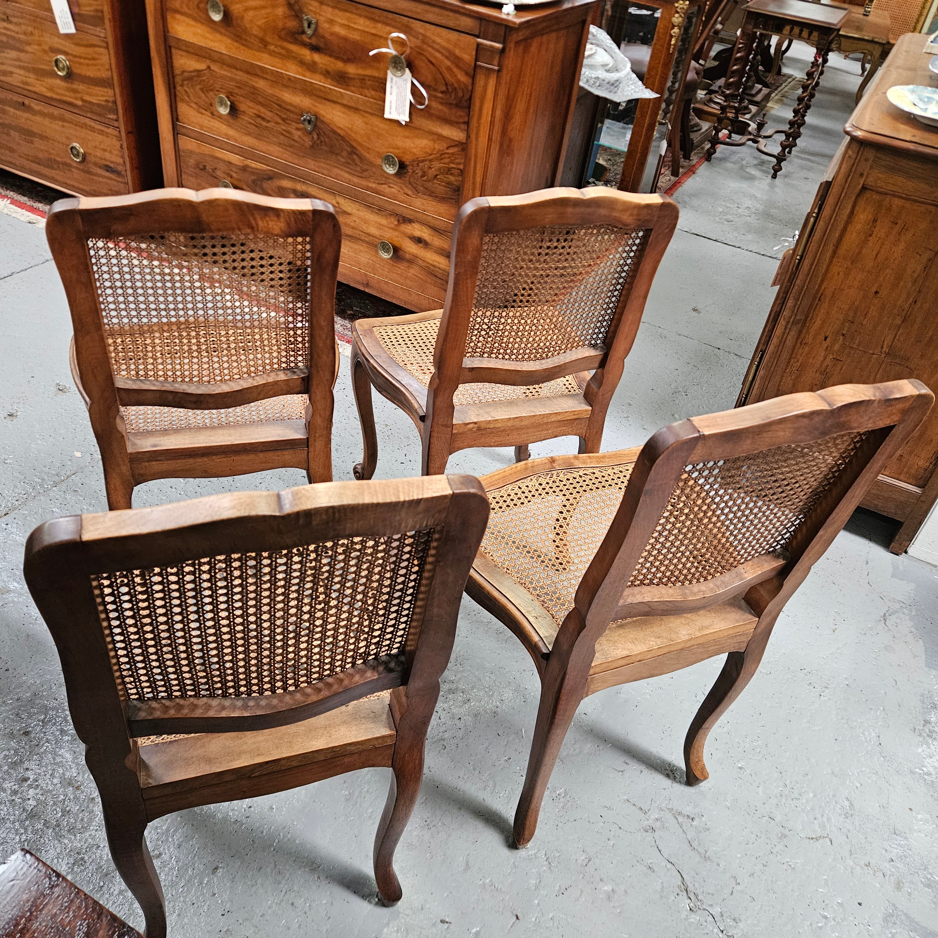 Antique Set of Four Cane Dining Chairs | Antique & Vintage | Moonee Ponds Antiques | Australia Wide Delivery