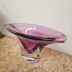 Val Lambert Signed Art Glass Vase | Antique & Vintage | Moonee Ponds Antiques | Australia Wide Delivery