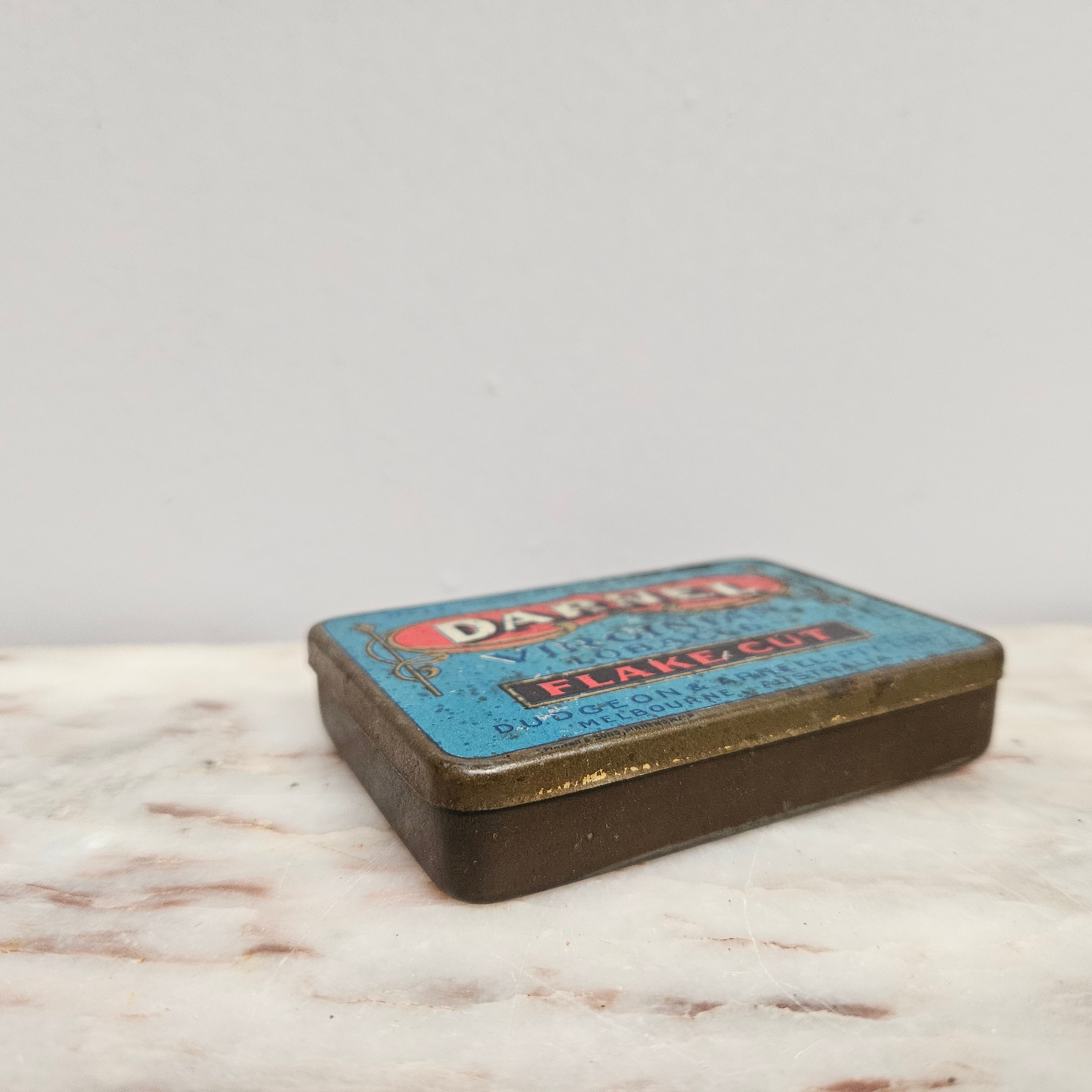 Rare Virginian Tobacco Flake Cut Dudgeon & Arnell Pty Ltd Melbourne Australia Tobacco Tin | Antique & Vintage | Moonee Ponds Antiques | Australia Wide Delivery