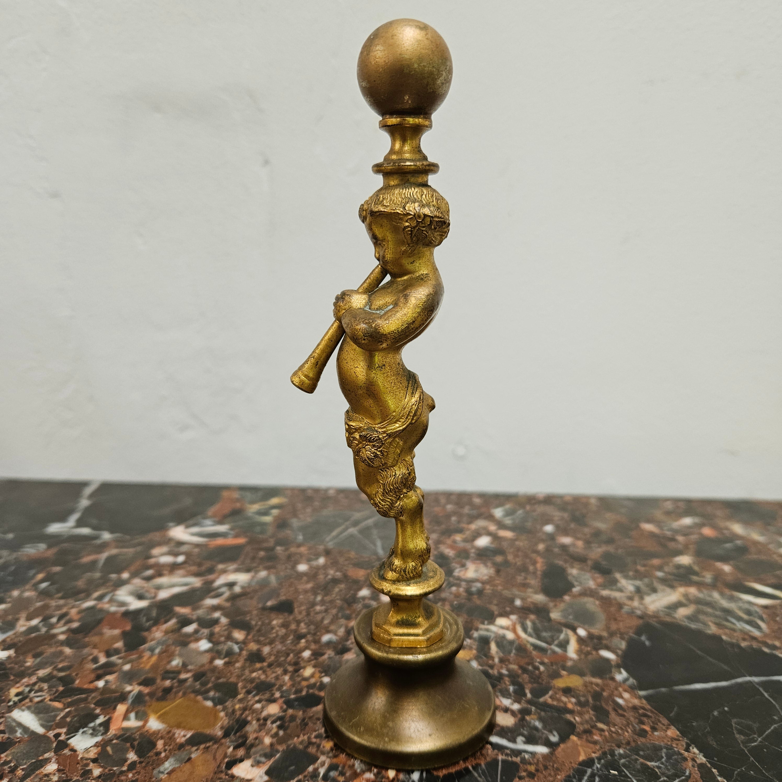 Antique Gilt Bronze Pan Desk Paperweight | Antique & Vintage | Moonee Ponds Antiques | Australia Wide Delivery