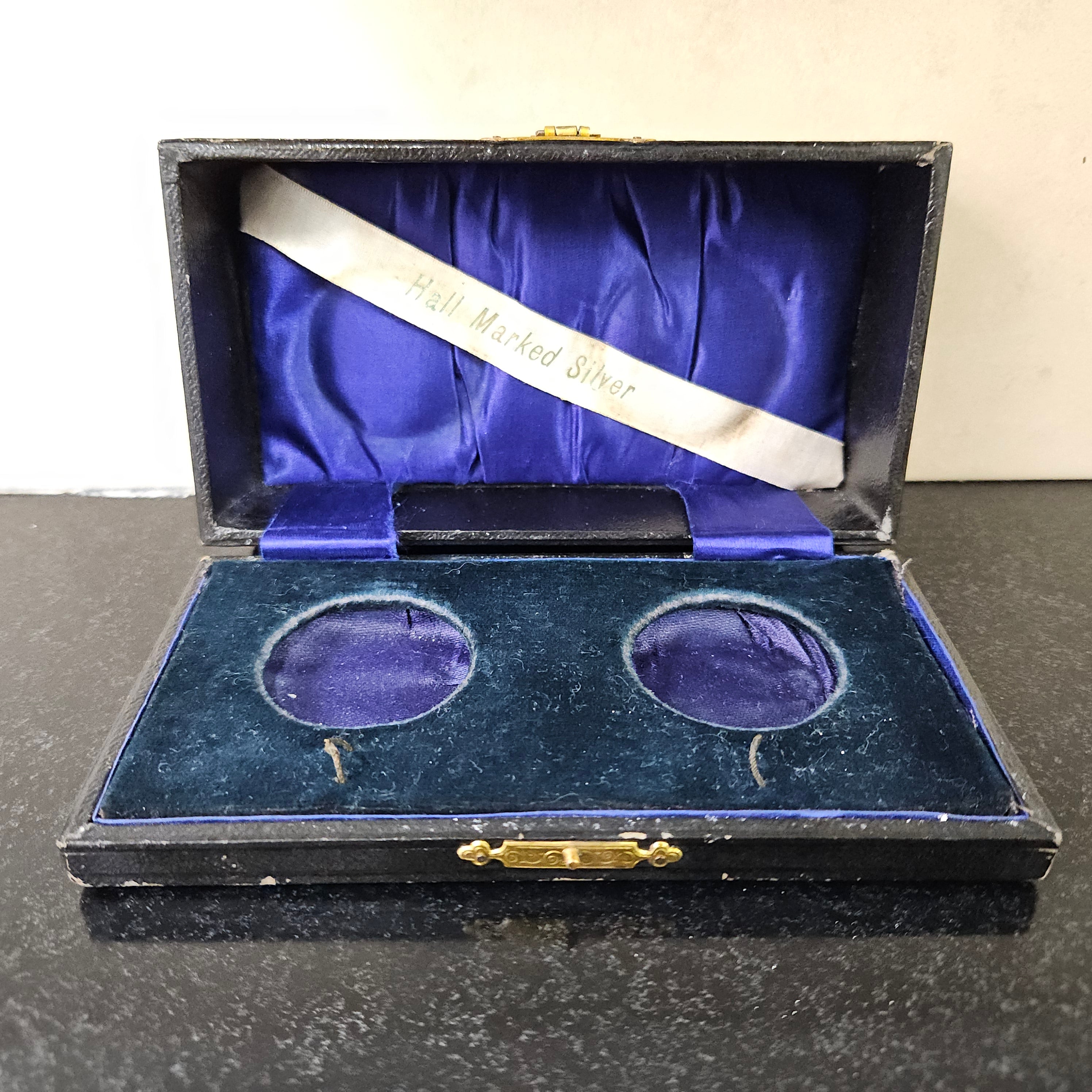 Pair Of Sterling Silver/Crystal Salts | Antique & Vintage | Moonee Ponds Antiques | Australia Wide Delivery