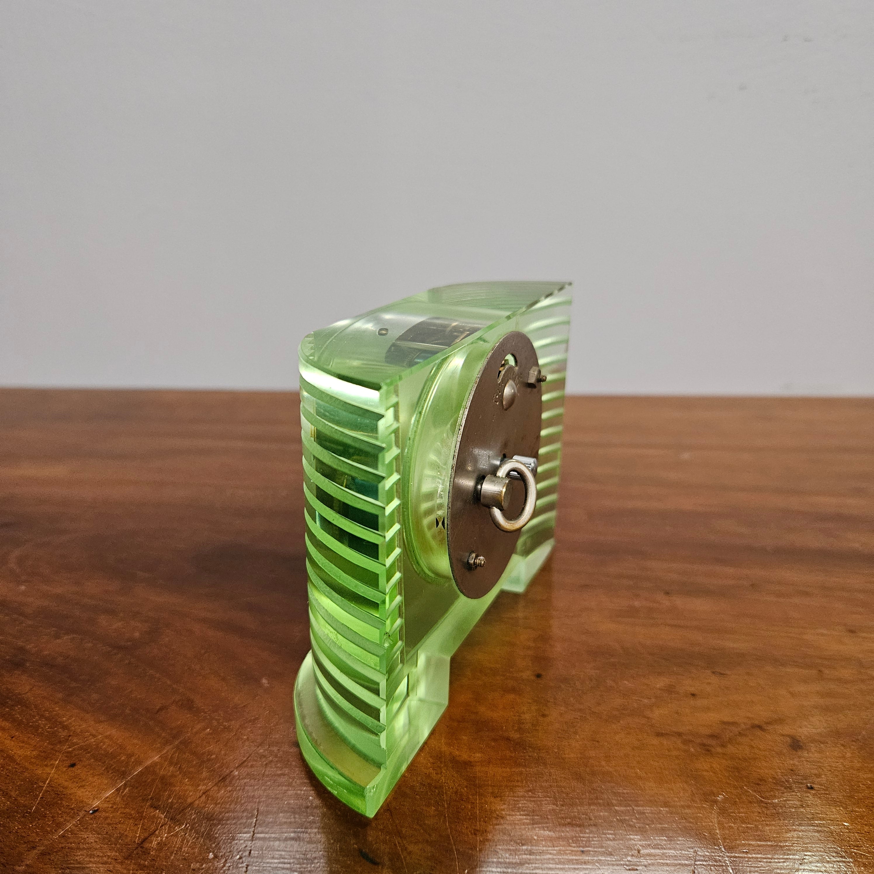 Vintage Uranium Glass Desk Clock | Antique & Vintage | Moonee Ponds Antiques | Australia Wide Delivery