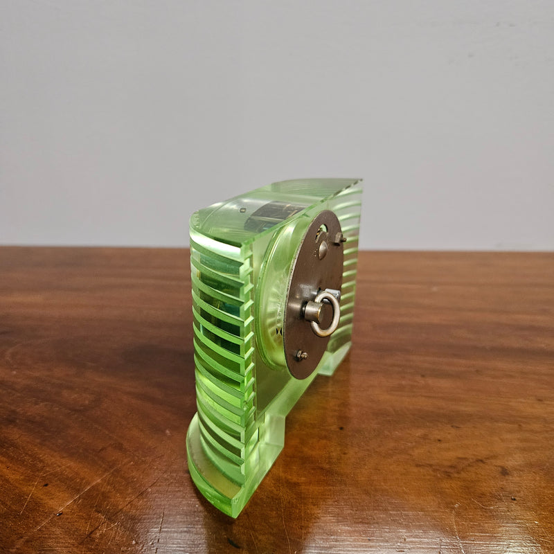 Vintage Uranium Glass Desk Clock