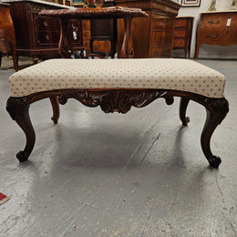 Antique George III  Style Double Rosewood  Upholstered Stool