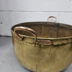 Large Antique brass bucket with handles | Antique & Vintage | Moonee Ponds Antiques | Australia Wide Delivery