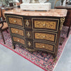 Louis XVI Style Boulle Marble Top Commode in Ebony | Antique & Vintage | Moonee Ponds Antiques | Australia Wide Delivery