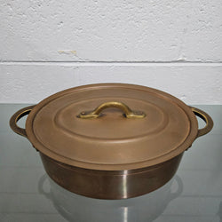 Antique Large Brass Handled & Copper Tin Lined Pot | Antique & Vintage | Moonee Ponds Antiques | Australia Wide Delivery
