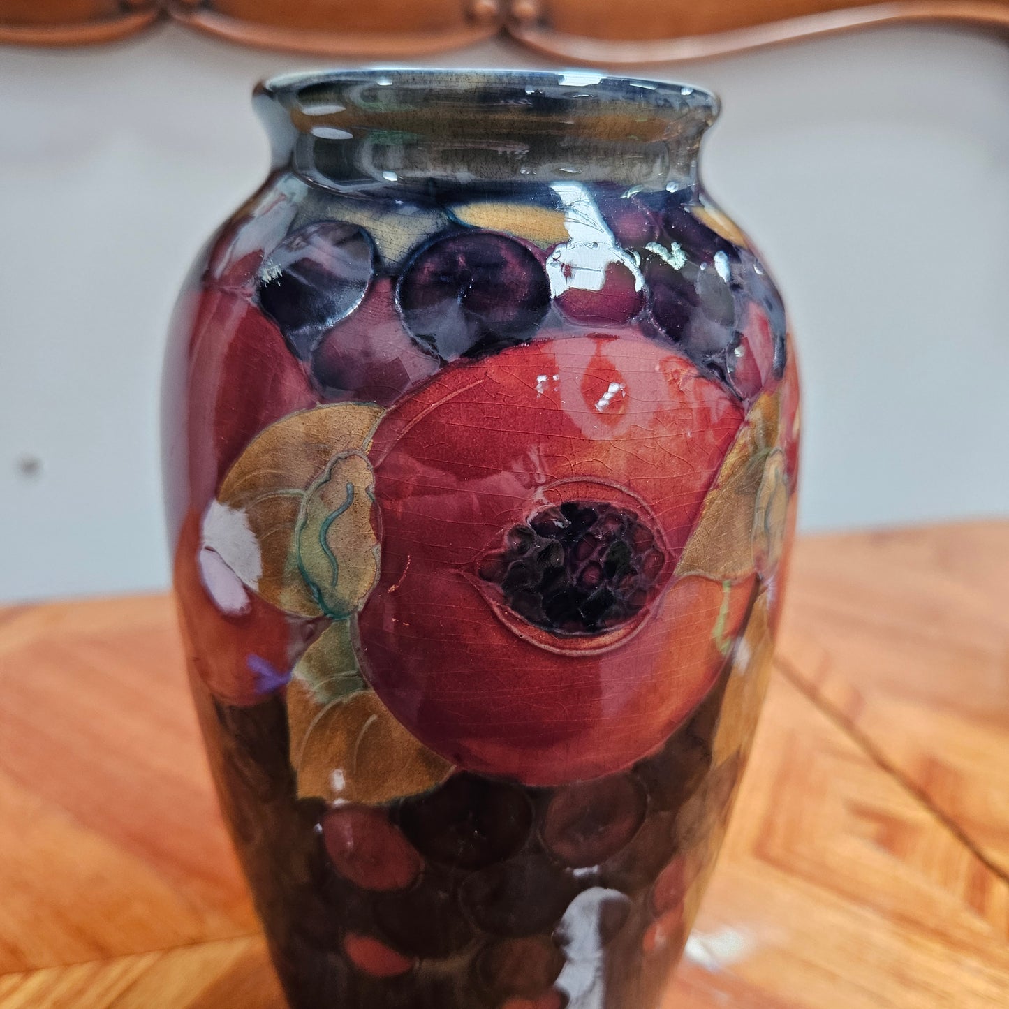 Large Moorcroft Flambe Pomegranate Vase