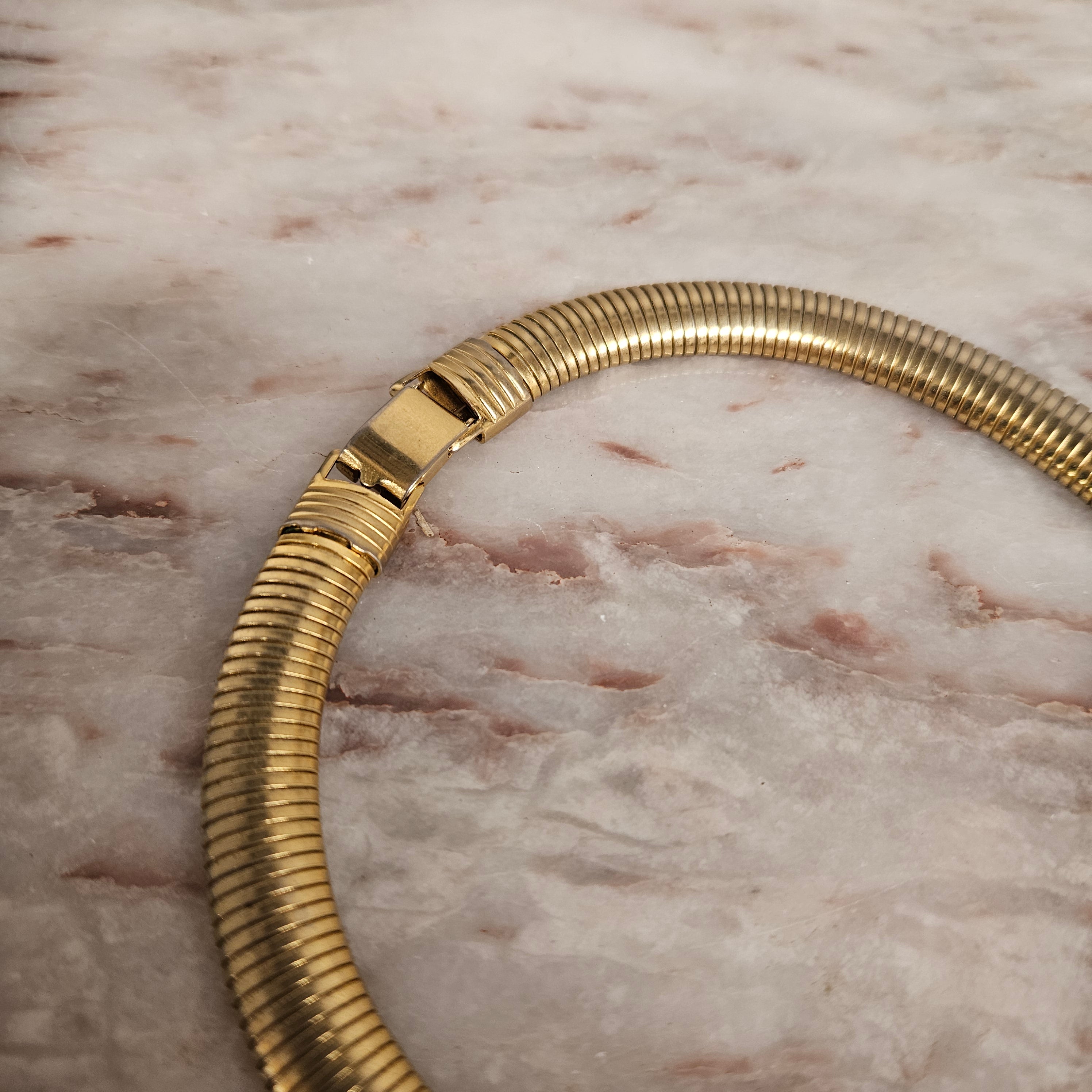 Stunning Vintage Gold Toned Snake Collar Necklace | Antique & Vintage | Moonee Ponds Antiques | Australia Wide Delivery