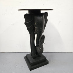 Unusual Hand Carved Ebonized Timber Elephant Side Table | Antique & Vintage | Moonee Ponds Antiques | Australia Wide Delivery