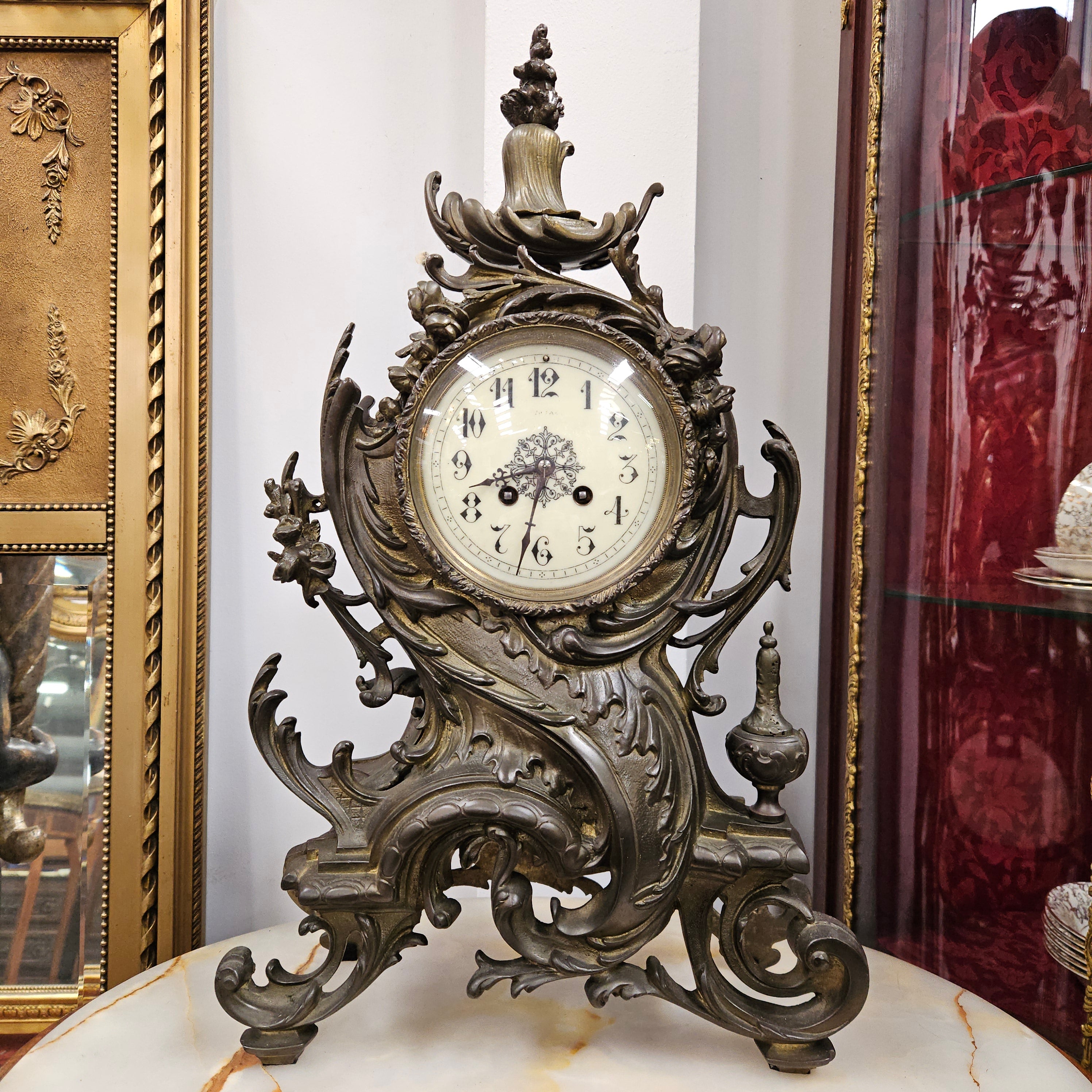19th Century Bronze Mantle Clock | Antique & Vintage | Moonee Ponds Antiques | Australia Wide Delivery