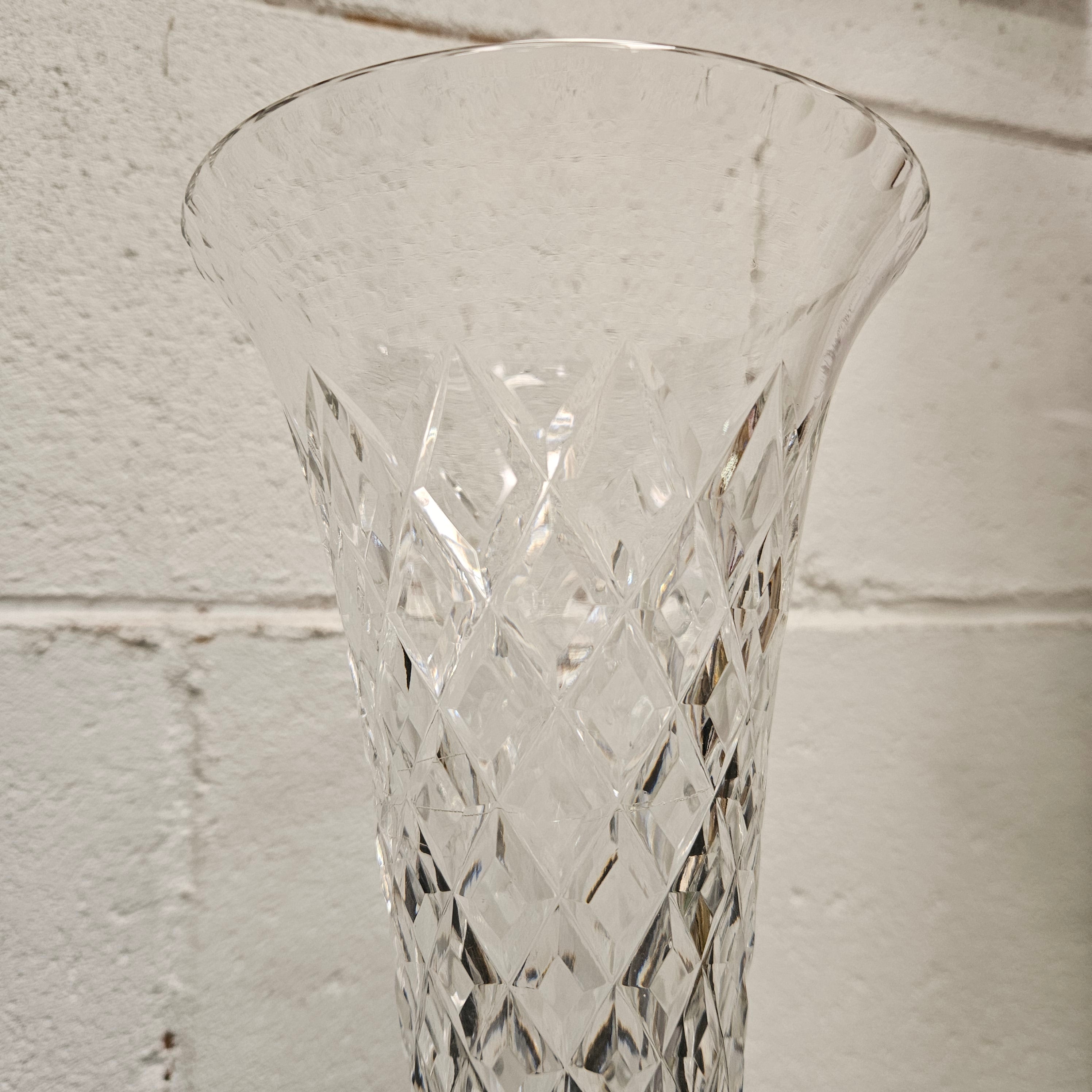 Vintage Crystal Glass Vase With Marble | Antique & Vintage | Moonee Ponds Antiques | Australia Wide Delivery