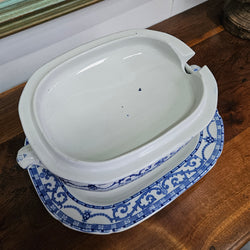 Victorian Blue&White Tureen and Meat Plate