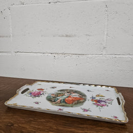 Antique Victorian China Tray