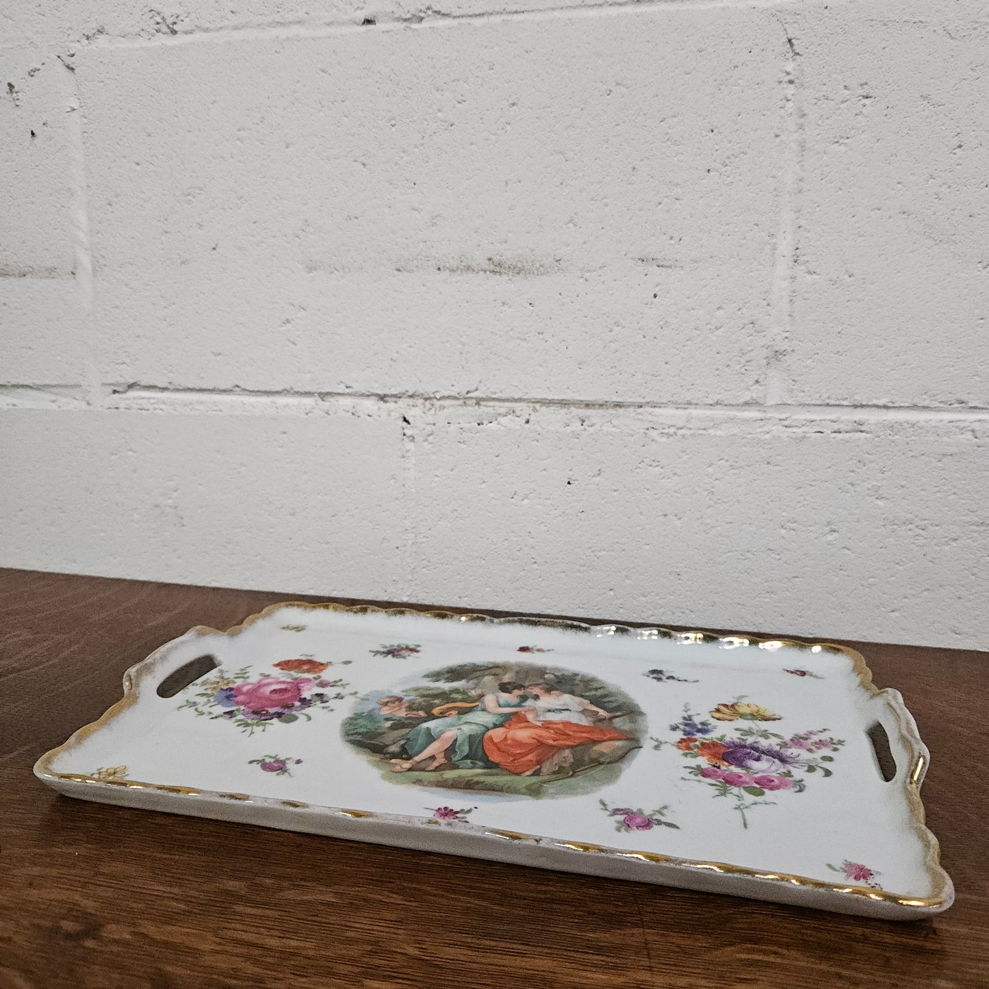Antique Victorian China Tray