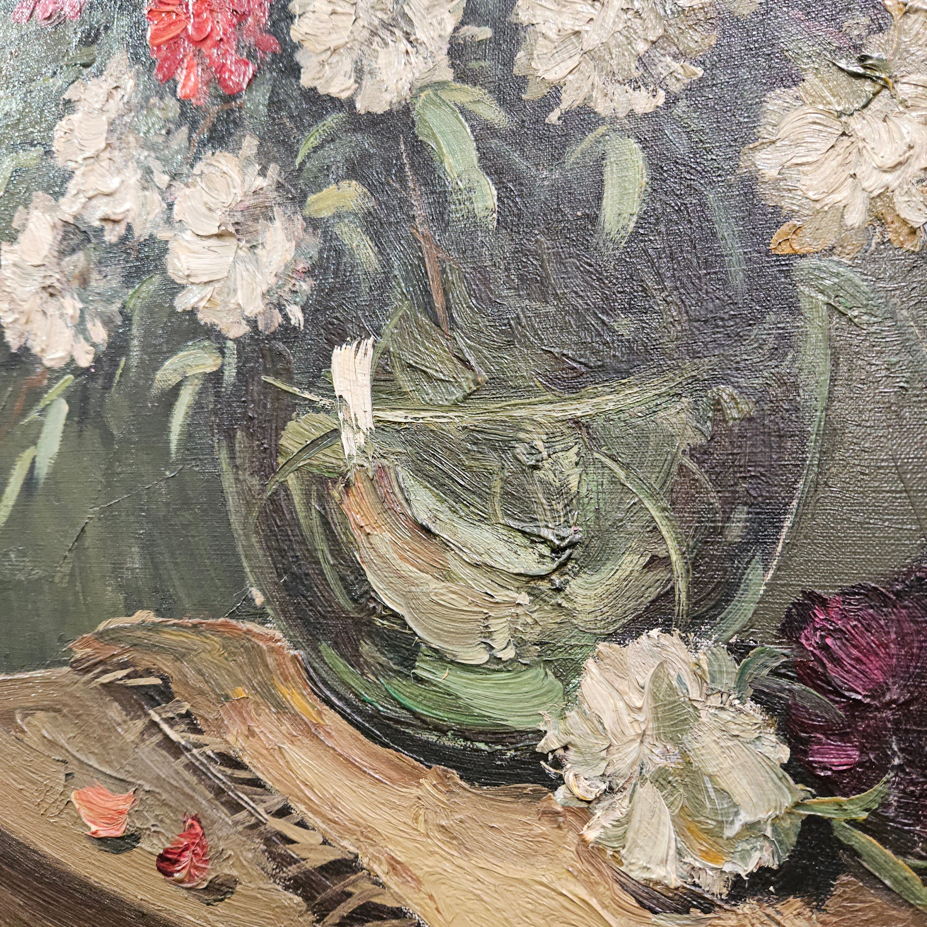 Signed Floral Oil On Canvas In Superb Gilt Frame | Antique & Vintage | Moonee Ponds Antiques | Australia Wide Delivery