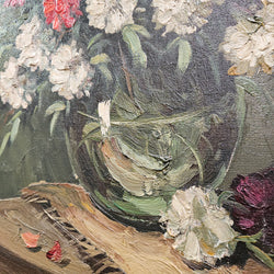Signed Floral Oil On Canvas In Superb Gilt Frame | Antique & Vintage | Moonee Ponds Antiques | Australia Wide Delivery