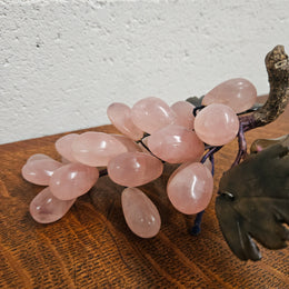 Vintage Chinese Rose Quartz Bunch of Grapes
