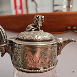 Superb Edwardian Crystal & Silver Plate Claret Jug | Antique & Vintage | Moonee Ponds Antiques | Australia Wide Delivery