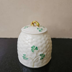 Belleek China Honey Pot | Antique & Vintage | Moonee Ponds Antiques | Australia Wide Delivery
