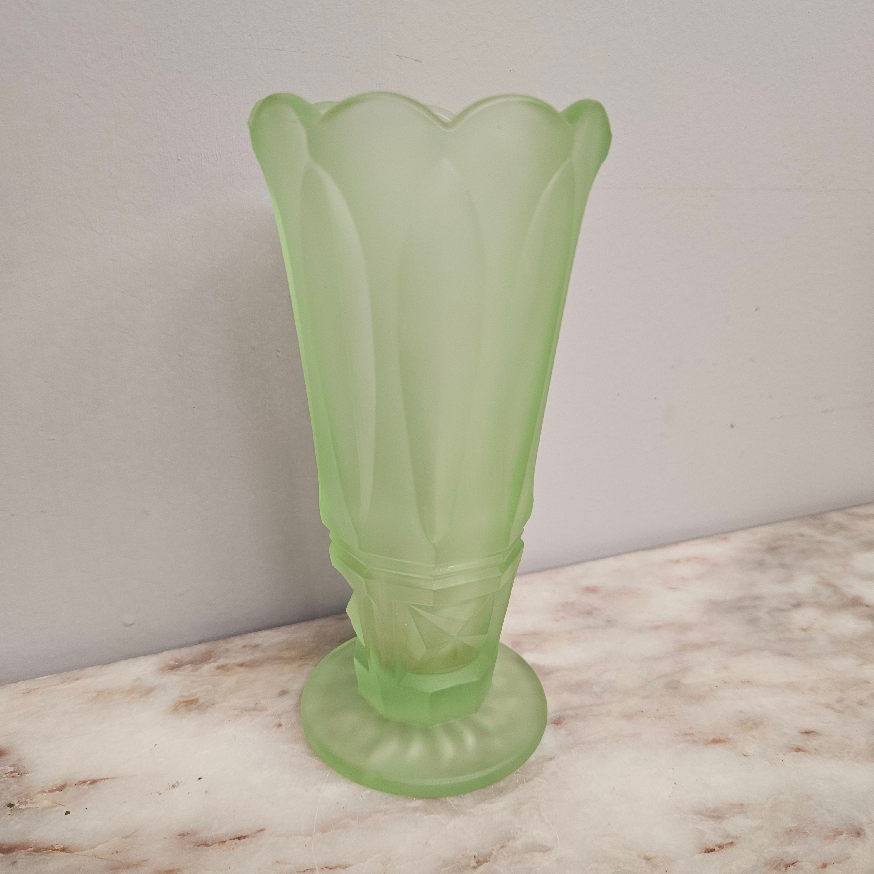 Vintage Depression Glass Vase | Antique & Vintage | Moonee Ponds Antiques | Australia Wide
