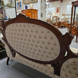Victorian Walnut Double Ended Chaise Lounge