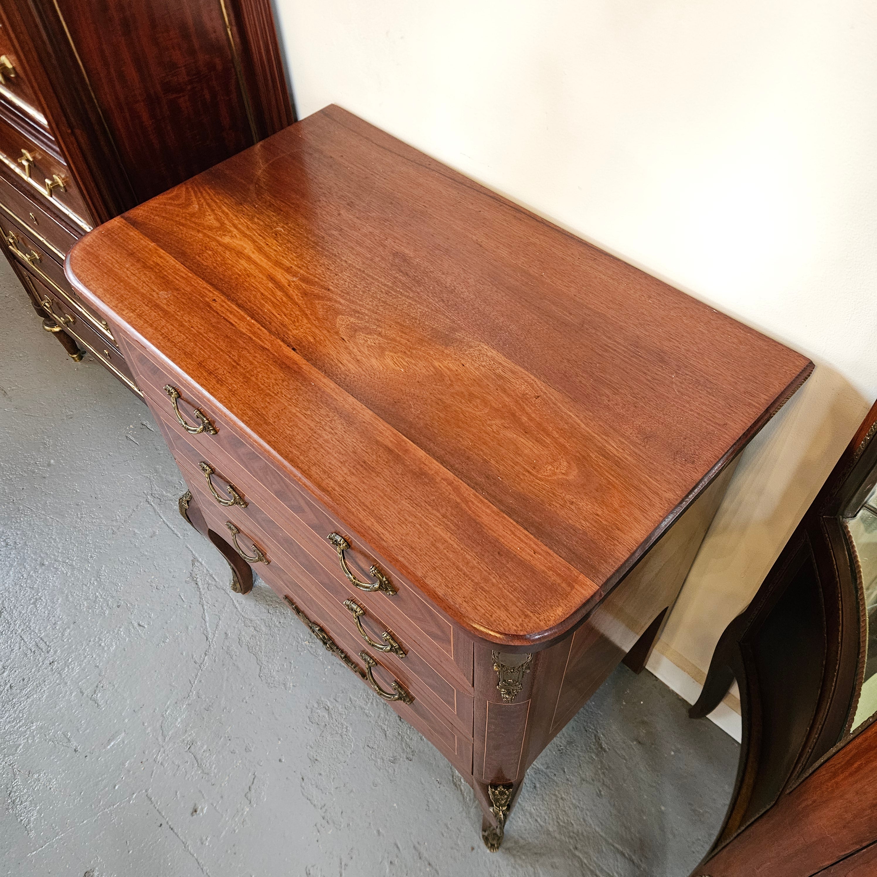 Stunning French Louis XV Style Wooden Top Commode | Antique & Vintage | Moonee Ponds Antiques | Australia Wide