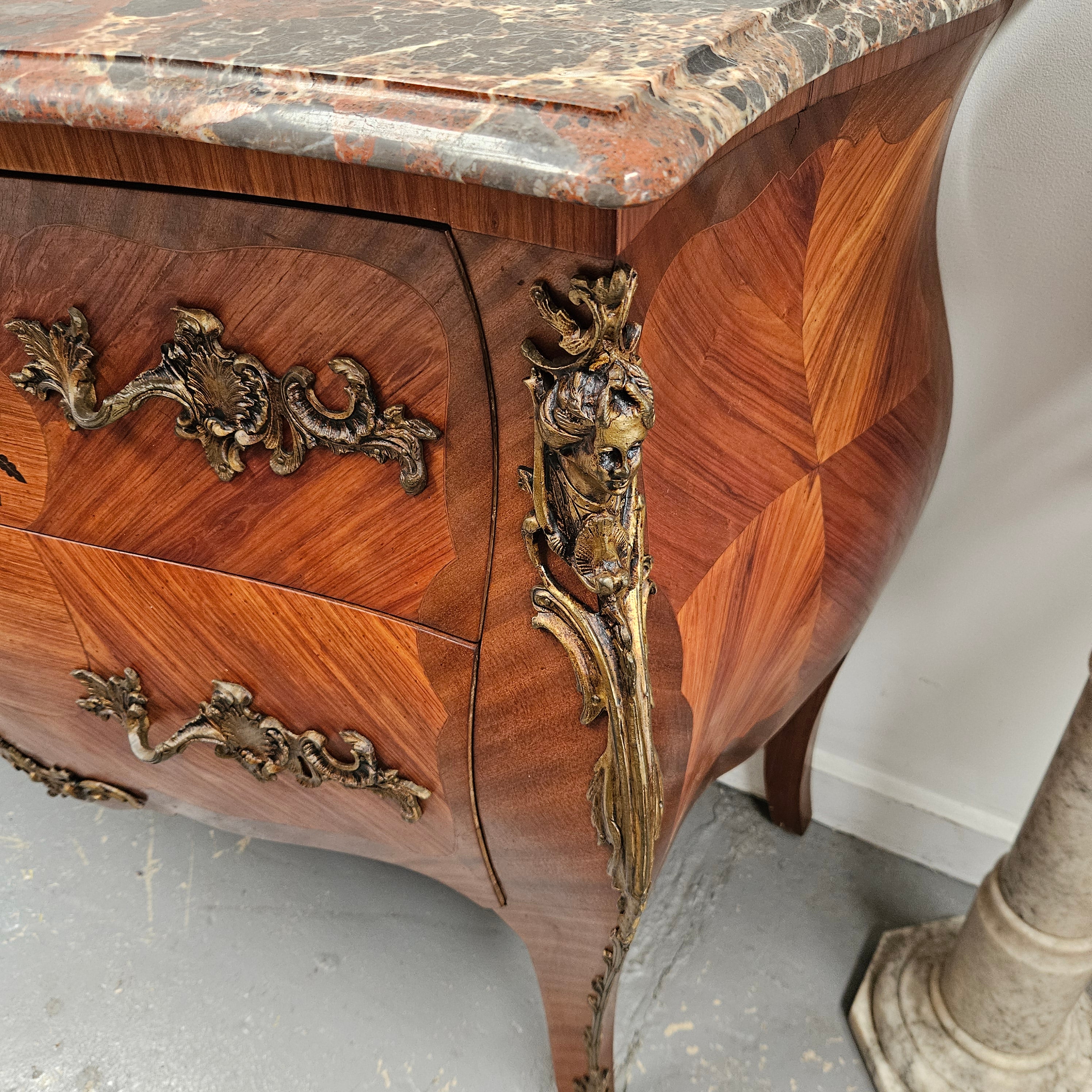 Louis 15th Style Kingwood Commode With Marble Top | Antique & Vintage | Moonee Ponds Antiques | Australia Wide Delivery