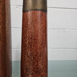 Pair of Tall Pottery Hand Made Vases