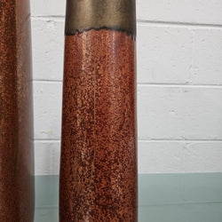 Pair of Tall Pottery Hand Made Vases | Antique & Vintage | Moonee Ponds Antiques | Australia Wide Delivery