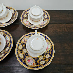 Ridgway Regency Period 6 Hand Painted & Gilded Cups & Saucers | Antique & Vintage | Moonee Ponds Antiques | Australia Wide Delivery
