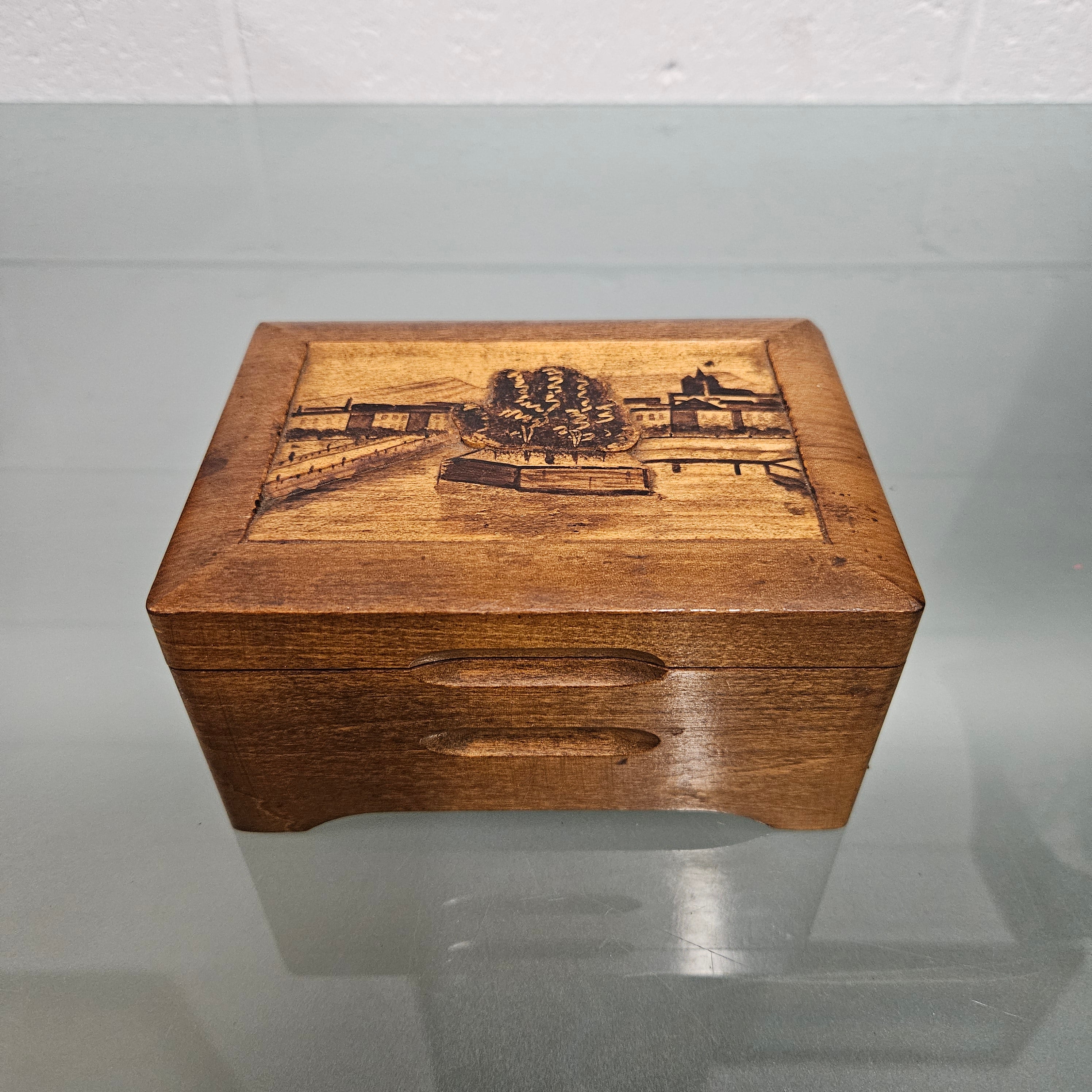 Vintage Wooden Carved Music Jewellery Box | Antique & Vintage | Moonee Ponds Antiques | Australia Wide Delivery