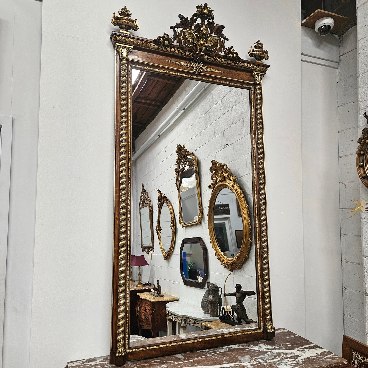 Stunning French Baroque Style Mantel Mirror