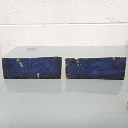Pair Heavy Antique Painted Bronze Bookends