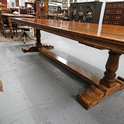 Vintage Three Metre Cherry Wood Farmhouse Style Table | Antique & Vintage | Moonee Ponds Antiques | Australia Wide Delivery