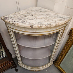 Louis XVI Style Signed Paris Marble Top Corner Cabinet | Antique & Vintage | Moonee Ponds Antiques | Australia Wide Delivery