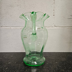Uranium Glass Mary Gregory Style Large Jug Moonee Ponds Antiques